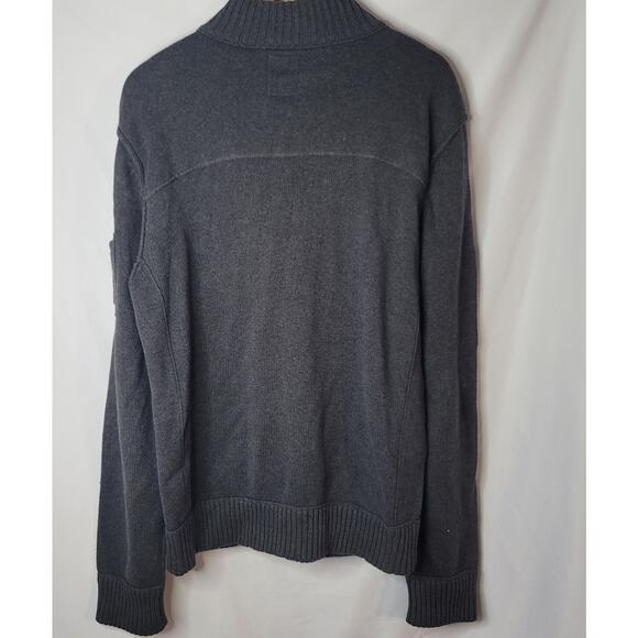 Fossil-Men's Sweater- long sleeve zip up jacket- Charcoal in color- size Large - Picture 3 of 7